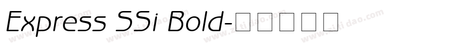 Express SSi Bold字体转换